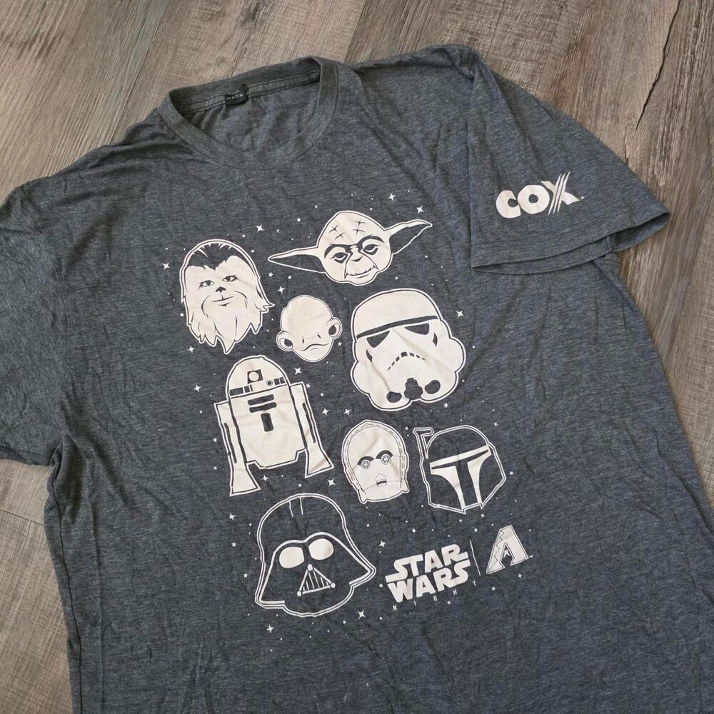 Arizona Diamondbacks Star Wars Night Tee Gray XL